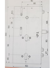 MOTTURA SERRATURA DOPPIO CILINDRO FERBONA DX