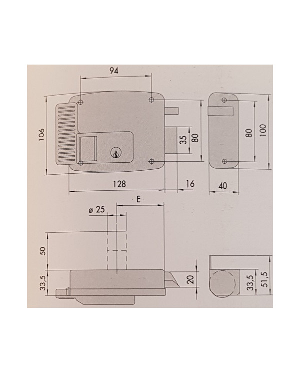 CISA ELETTROSERRATURA APPLICARE DA 50 SX ART 11630
