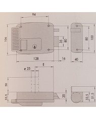 CISA ELETTROSERRATURA APPLICARE DA 80 DX ART 11630