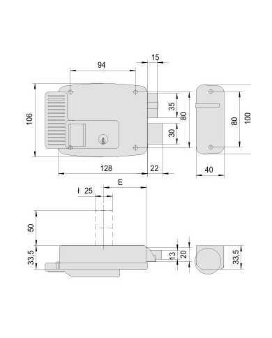CISA ELETTROSERRATURA APPLICARE DA 80 DX ART 11670