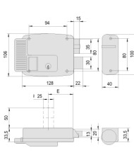 CISA ELETTROSERRATURA APPLICARE DA 80 DX ART 11670