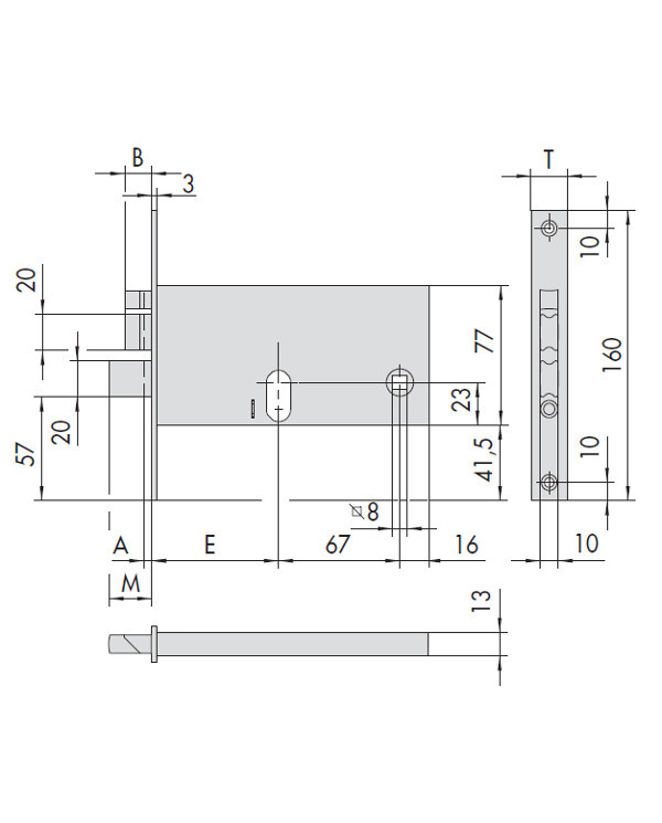 CISA ELETTROSERRATURA FASCIA ENT 80 ART 1446080
