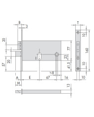 CISA ELETTROSERRATURA FASCIA ENT 80 ART 1446080