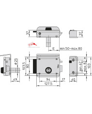 VIRO ELETTROSERRATURA APPLICARE V97 SX ART 8992.2