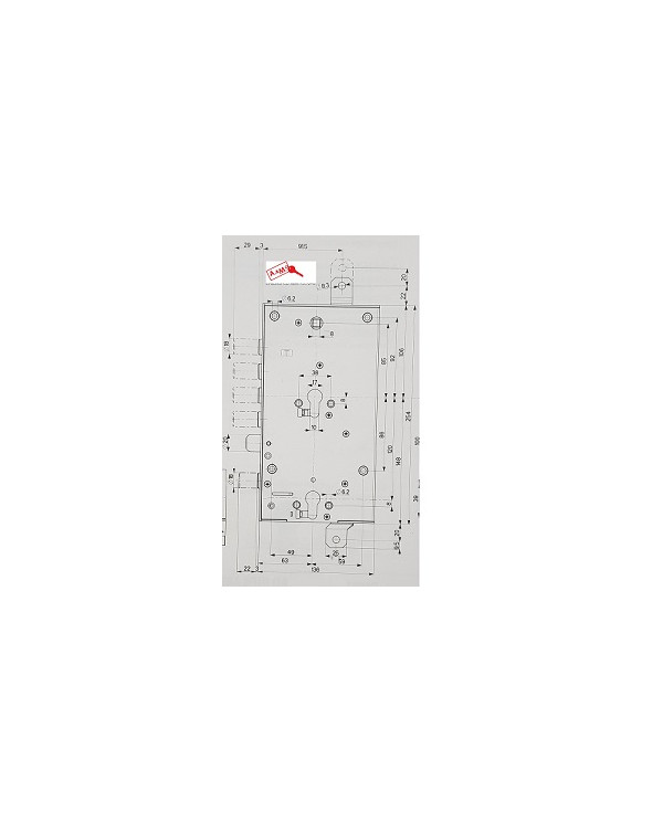 MOTTURA SERRATURA MULTIFUNZIONE DX ART 85595