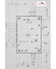 MOTTURA SERRATURA BLINDATI DM I28 E63 ART 52571