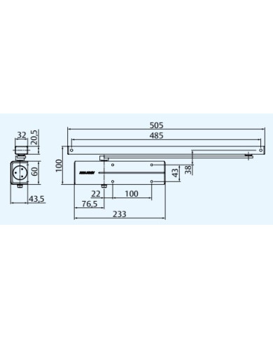 CHIUDIPORTA AEREO A SLITTA NERO ART DC135