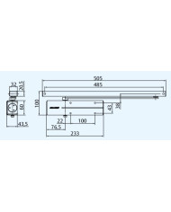 CHIUDIPORTA AEREO A SLITTA NERO ART DC135