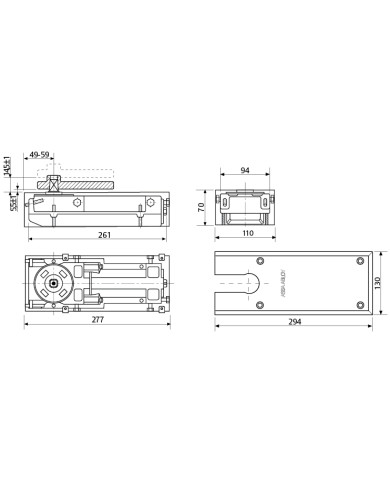 CHIUDIPORTA A PAVIMENTO ASSA ABLOY ART 477