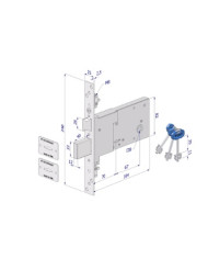 SECUREMME SERRATURA TRIPLICE FASCIA E 70 ART 2008