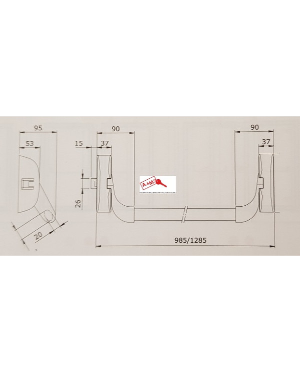 ISEO MANIGLIONE ANTIPANICO IDEA BASE MODULARE