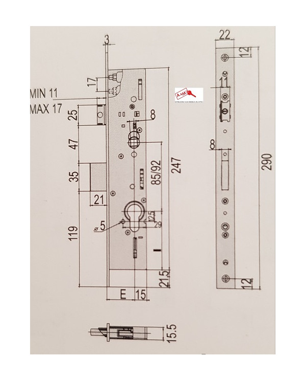 CISA SERRATURA MULTITOP PRO ENT 25 ART 49225