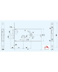 YALE SERRATURA FASCIA ALTA ENT 58 F20 8650058