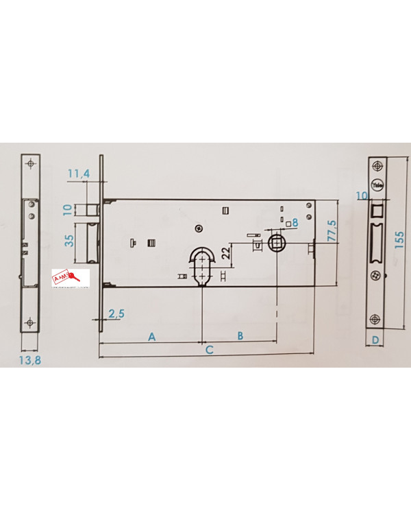 YALE ELETTROSERRATURA FASCIA ALTA E70 F16 852027