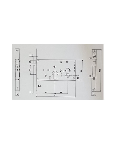 YALE ELETTROSERRATURA FASCIA ALTA E 70 F 20 85507