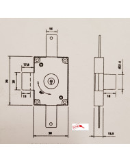 OMR SERRATURA CREMONESE TRIPLICE DX MIS 22X18