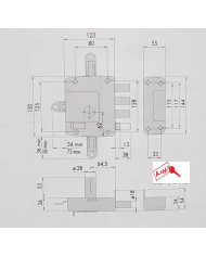 CISA SERRATURA TRIPLICE DX DOPPIA MAPPA ART 57162
