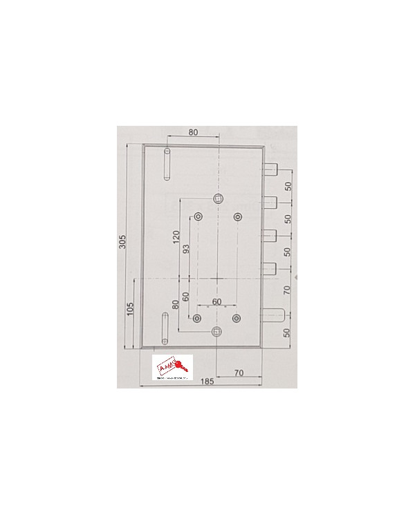 MOTTURA SERRATURA TIPO SERRABLINDA SX SERIE SPEC