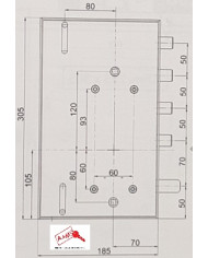 MOTTURA SERRATURA TIPO SERRABLINDA SX SERIE SPEC