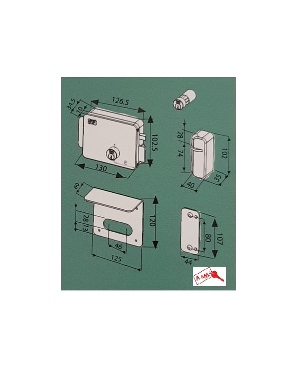 FF ELETTROSERRATURA CIL FISSO E60 DX ART 2439160