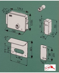 FF ELETTROSERRATURA CIL FISSO E60 DX ART 2439160