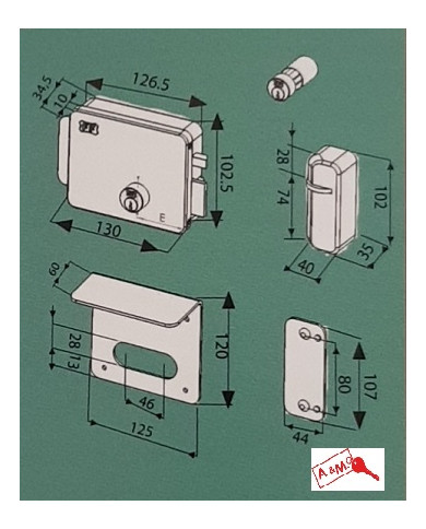 FF ELETTROSERRATURA CIL FISSO E70 DX ART 2439170