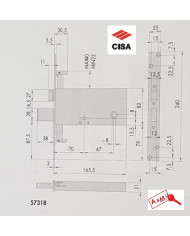 CISA SERRATURA FASCIA TRIPLICE DM E70 ART 57318