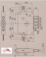 DIERRE SERRATURA BLINDATI DM E60 SX ART 6111