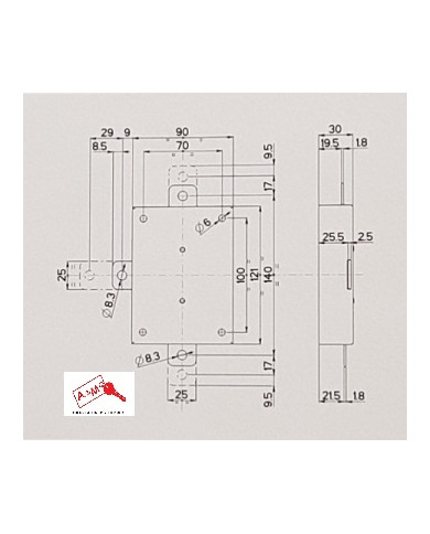 MOTTURA DEVIATORE X QUINTUPLA SERIE 38 ART 96145