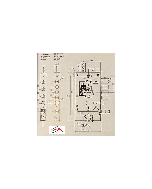 SECUREMME SERRATURA PLURISISTEMA DX ART 25310328