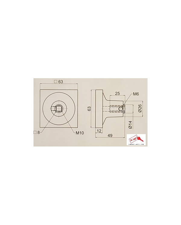 SECUREMME KIT POMOLO QUADRO BARI CROMO SAT