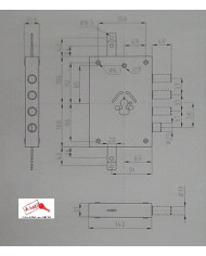 DIERRE SERRATURA BLINDATI CIL E60 SX ART NE43