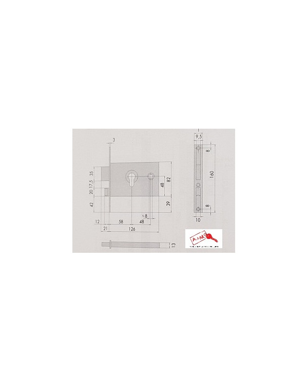 CISA SERRATURA DA FASCIA ENT 60 ART 44120.60