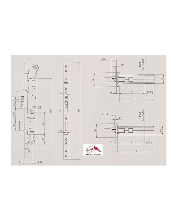 ISEO ELETTROSERRATURA MONTANTE E25 ART 7295142528