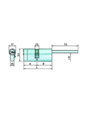 POTENT CILINDRO S4000 EVO CODOLO-CHIAVE 30 MM