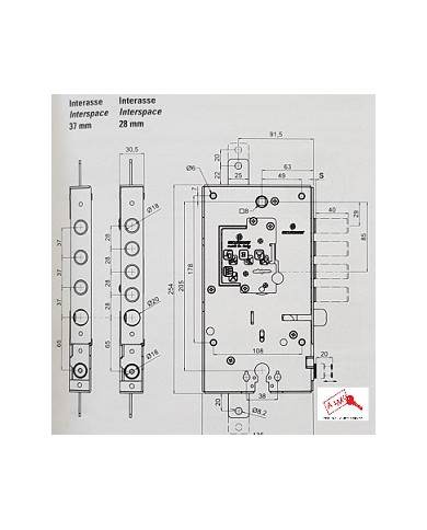 SECUREMME SERRATURA MULTIFUNZIONE DX ART 25410328