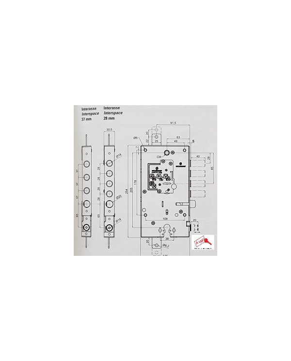 SECUREMME SERRATURA MULTIFUNZIONE DX ART 25410337