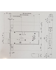 MOTTURA SERRATURA FASCIA E70 TRIPLICE ART 41823