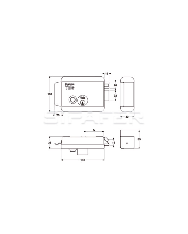 YALE ELETTROSERRATURA ENT 70 SX ART 67400702