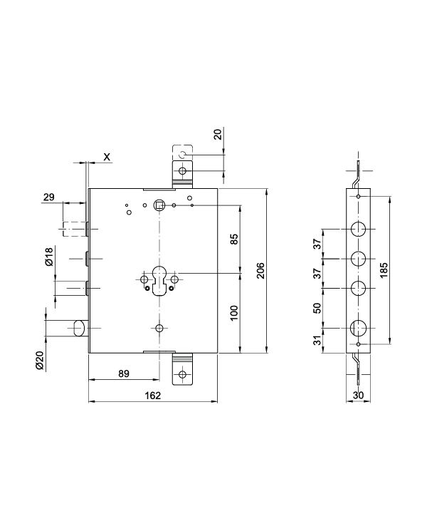 CIPIERRE SERRATURA BLINDATI E90 CIL INT 37