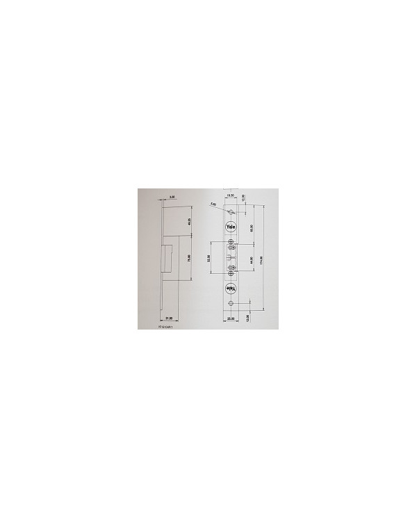 YALE INCONTRO ELETTRICO SERIE 16000 ART YF16104P/1