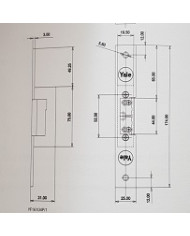 YALE INCONTRO ELETTRICO SERIE 16000 ART YF16104P/1