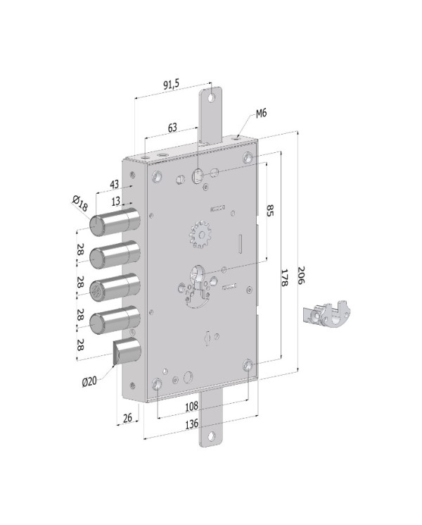SECUREMME SERRATURA CIL BLINDATO REV ART 2651SCR