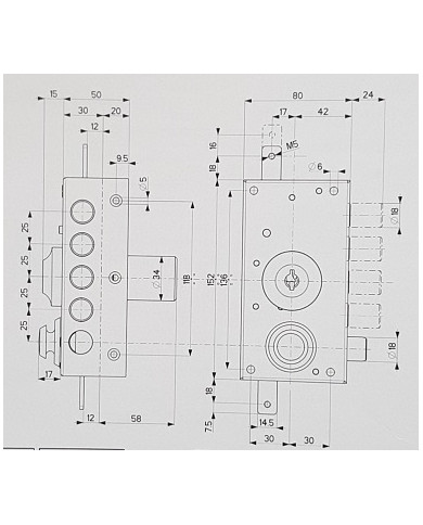 MOTTURA SERRATURA APPLICARE ENT 40 DX ART 30426