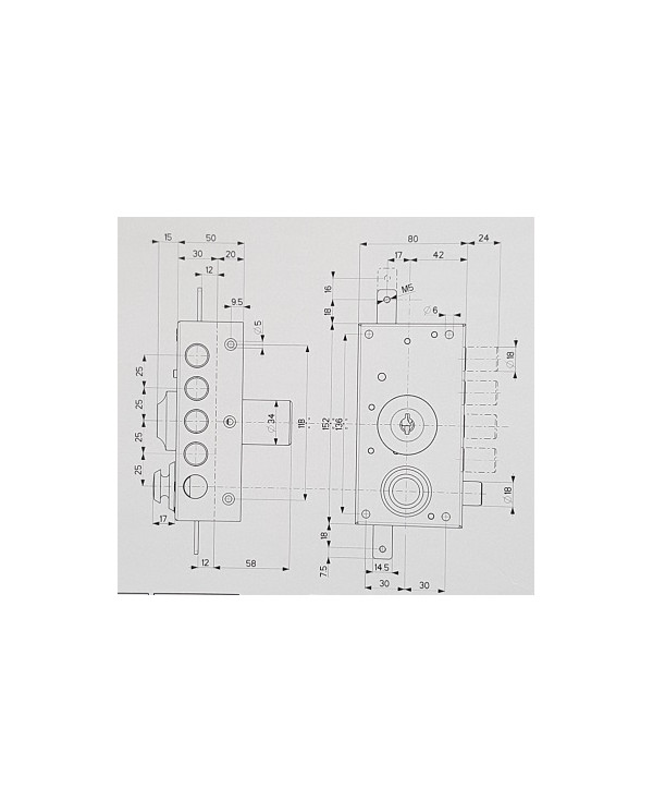 MOTTURA SERRATURA APPLICARE ENT 40 DX ART 30436
