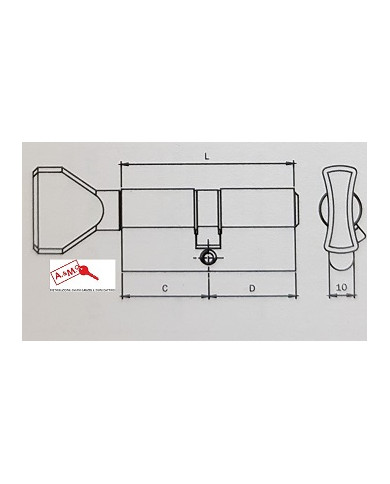 ISEO CILINDRO POMOLO R6 NK 888930709