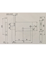 OMEC SERRATURA FASCIA ALTA CIL OVALE E70 F16