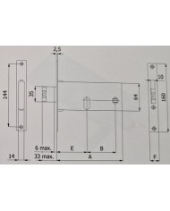 OMEC SERRATURA FASCIA CIL OVALE E70 F16