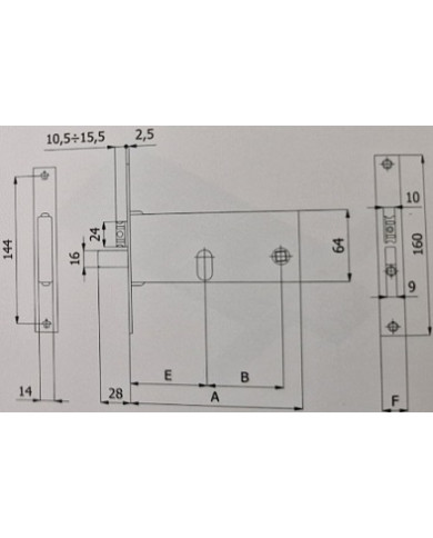 OMEC SERRATURA FASCIA CIL OVALE E70 F16