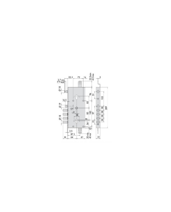 CISA SERRATURA BLINDATI DOPPIO CIL E64 ART 56766